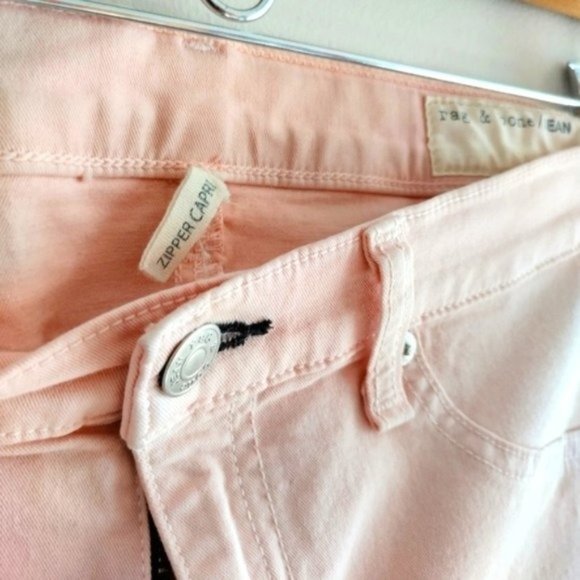 Rag & Bone Blush Zipper Capri Jeans 29 - Picture 2 of 9